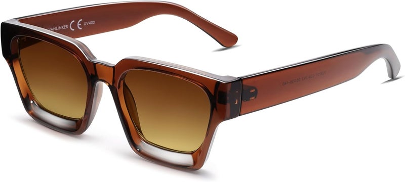 VANLINKER Thick Square Sunglasses for Men Women Retro Chunky Rectangle Shades UV400 Protection VL9731 - Image 1
